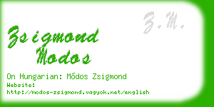 zsigmond modos business card