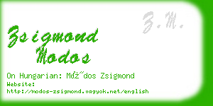zsigmond modos business card